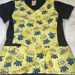 XS Womens character scrub top (lightly worn)